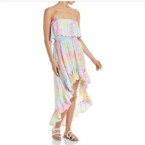 Tiare Hawaii Womens Lana Pink Strapless Maxi Beachwear Cover-Up NWT